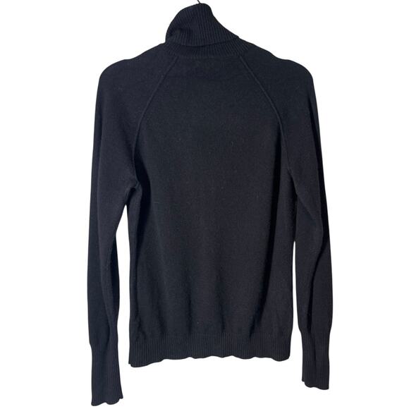 Marisa Christina Black Turtleneck 100%‎ Cashmere Sweater Medium Classic Minimal - Picture 7 of 7